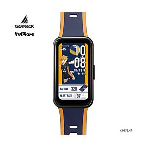 GARRACK ハイキュー！！スマートウォッチ 烏野高校モデル [Smart Watch HAIKYU!! Karasuno High School model] 1年保証  ネイビー×オレンジ HUC-HK-BD10-K | 