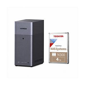 UGREEN UGREEN NASync DH2300 + 東芝HDD N300 4TB×1 バンドルセット   26213 | 