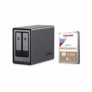 UGREEN UGREEN NASync DXP2800 + 東芝HDD N300 4TB×1 バンドルセット   26087 | 