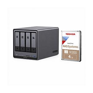 UGREEN UGREEN NASync DXP4800 Plus + 東芝HDD N300 4TB×1 バンドルセット   26147 | 