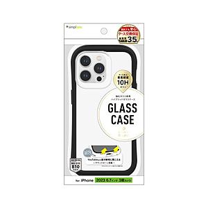 トリニティ iPhone 15 Pro Max [GLASSICA Round] 耐衝撃 背面ガラスケース  ブラック TR-IP23L3-CGCR-CCBK | trinity