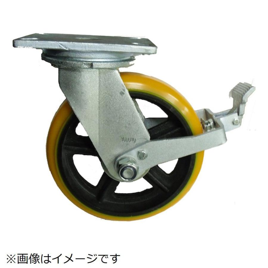 ヨドノ ヨドノ　重量用高硬度ウレタン自在車２００φストッパー付