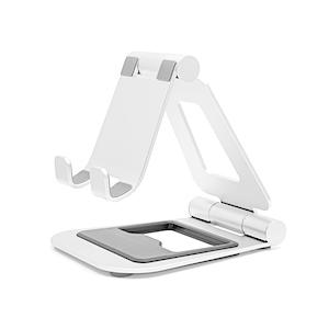 ARCHISS タブレットPC / スマホ対応［7〜13インチ /ゲーム機 〜厚さ17mm］アルミスタンド 折りたたみ BIG DOUBLE SWING-STAND BY ME  シルバー AS-BWBM-SL | 