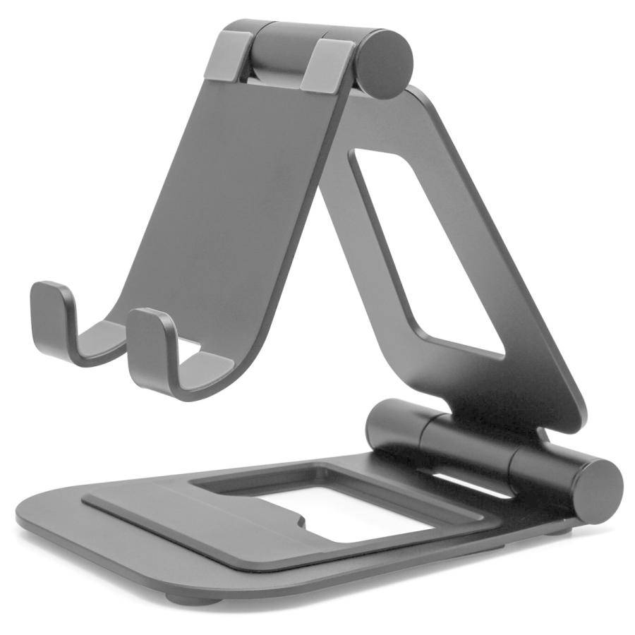 ARCHISS タブレットPC / スマホ対応［7〜13インチ /ゲーム機 〜厚さ17mm］アルミスタンド 折りたたみ BIG DOUBLE SWING-STAND BY ME  ブラック AS-BWBM-BK |  | 01