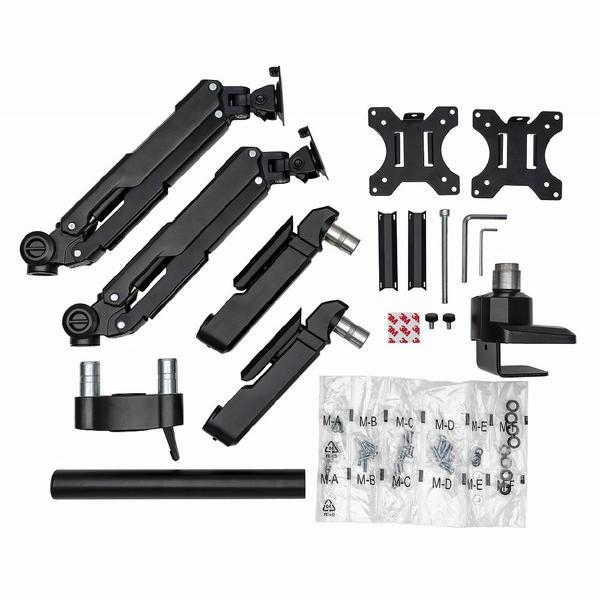 ARCHISS モニターアーム [2画面 /17〜32インチ] ガススプリング式 Monitor Arm Basic ブラック AS-MABG03D |  | 12