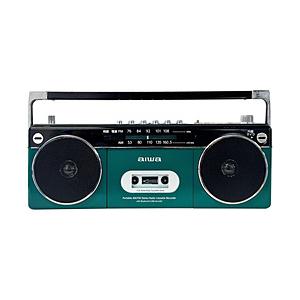とうしょう ステレオ型ラジカセ aiwa アイワ グリーン GAA4-RCP0002-GN ［ワイドFM対応 /ハイレゾ非対応 /Bluetooth対応］ | 