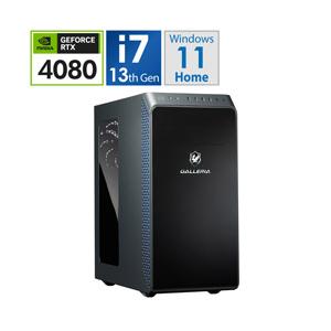 サードウェーブ ゲーミングデスクトップパソコン GALLERIA ミドルタワー ブラック XR748-1100-R31[RTX4080] | 