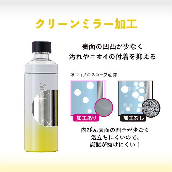 ATLUS(アトラス) ソーダキーパー 炭酸飲料対応ステンレスボトル（600ml） SHUWAT グレー×イエロー ASOK-700GY |  | 03