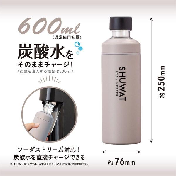 ATLUS(アトラス) ソーダキーパー 炭酸飲料対応ステンレスボトル（600ml） SHUWAT ウォームグレー ASOK-700WG |  | 03