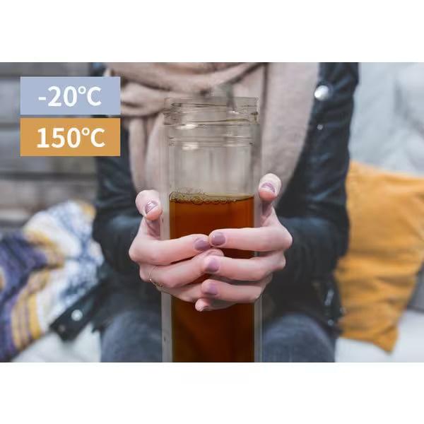 Link 2 Japan Tii Bottle 茶こし付き二重ガラス構造ボトル シルバー [炭酸対応]00420KIT-001SV1  シルバー 00420KIT-001SV1 ［炭酸対応］ |  | 09