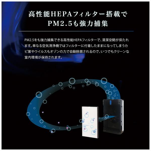 アドセック オゾン発生機能付空気清浄機 airlibero（エアリベロ） マットブラック Y24A-CYB ［適用畳数：30畳 /PM2.5対応］ 【864】 |  | 05