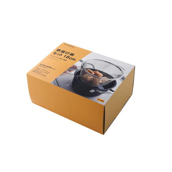 TOTSUBOSHI 鉄揚げ鍋セット　18cm　ストレーナー付き T-024 [IH対応] |  | 04