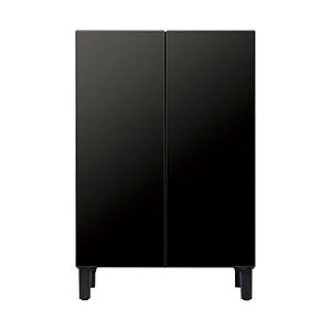 AQUA 家具冷蔵庫 LOOC（ルーク） マットブラック AQR-FD7P(K) ［60 /72L /2ドア /観音開きタイプ /2025年］ 【お届け日時指定不可】 | AQUA