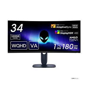 DELL(デル) AW3425DWM-R ゲーミングモニター Alienware ブラック ［34型 /UWQHD(3440×1440） /ワイド /曲面型 /60Hz］ | DELL