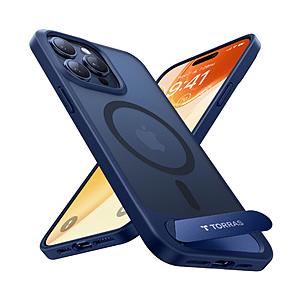 TORRASトラス UPRO Pstand Case for iPhone 15 Pro  ケース トーラス ネイビーブルー | 