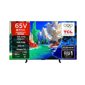 TCL(ティーシーエル) 4K量子ドット液晶テレビ   65A400 ［65V型 /Bluetooth対応 /4K対応 /BS・CS 4Kチューナー内蔵 /YouTube対応］ 【お届け日時指定不可】 | 