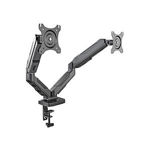 JAPANNEXT JN-GC24V　デュアルモニターアームガス式液晶ディスプレイアーム クランプ対応 15-32インチ対応 耐荷重2-6.5kg 2画面 4軸 垂直 水平 多関節 | JAPANNEXT