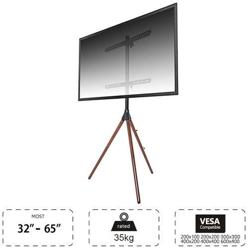 JAPANNEXT モニタースタンド [1画面 /32〜65インチ] トライレッグ 三脚式   JN-3265-TRIWOOD 【864】 |  | 02