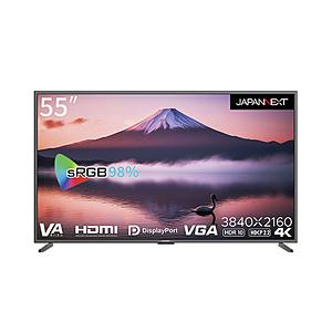 JAPANNEXT PCモニター   JN-V5500UHDR-N ［55型 /4K(3840×2160） /ワイド /180Hz］ 【お届け日時指定不可】 | 