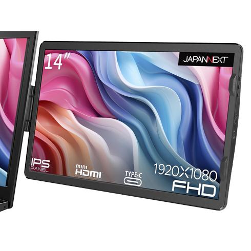 JAPANNEXT USB-C接続 PCモニター ノートPC装着型 JN-MDO-IPS140FHD  