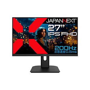 JAPANNEXT JN-IPS27G200F ゲーミングモニター   ［27型 /フルHD(1920×1080) /ワイド /200Hz］ 【sof001】 [振込不可][代引不可] | 