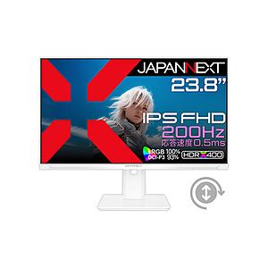 JAPANNEXT JN-IPS238G200F-HSP-W ゲーミングモニター  ホワイト ［23.8型 /フルHD(1920×1080) /ワイド /200Hz］ | 