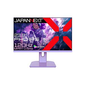 JAPANNEXT JN-IPS238G120F-PP ゲーミングモニター (120Hz) パープル ［23.8型 /フルHD(1920×1080) /ワイド］ | 