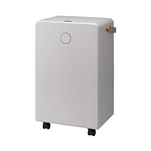 コンプレッサー式除湿機 「ウッドドライ」　除湿能力最大6L/日　最大15畳対応　手動ルーバー調整0〜90°  連続排水可能（排水ホース付属) THREEUP グレージュ… | 