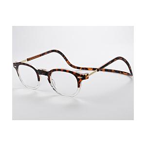 オーケー光学 クリックヴィンテージ（+2.50）  トートイス×クリアー | 