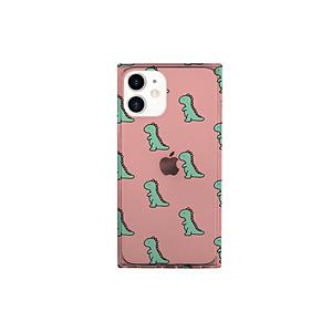 ROA iPhone 12 mini 5.4インチ対応 ソフトスクウェアケース　ザウルスパターン　ピンク 【852】 | 