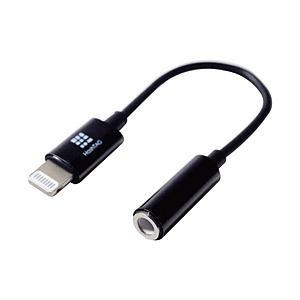 HASHTAG 【ビックカメラグループオリジナル】Lightning-4極イヤホン端子 変換ケーブル HashTAG ブラック HT-AAOLH1BK | 