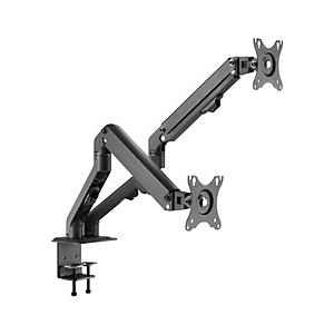 GOPPA モニターアーム [2画面 /17〜27インチ] 鉄製 可動式 クランプ式 ブラック GP-DPAS2 [振込不可][代引不可] | 