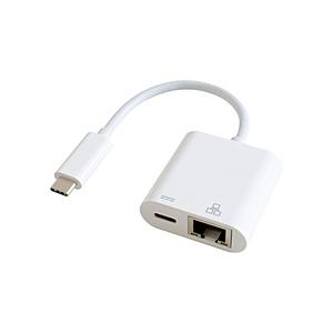 GOPPA LAN変換アダプタ [USB-C オス→メス LAN /USB-Cメス給電 /PD100W] 1Gbps対応(Chrome/iPadOS/iOS/Mac/Windows対応) ホワイト GP-CR45H100/W ［1Giga対応］ | 