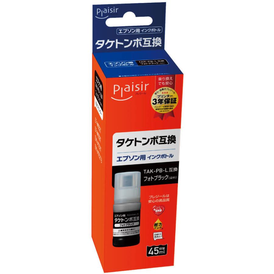 プレジール 互換プリンターインク [エプソン TAK-PB-L]タケトンボ L 45ml互換 フォトブラック PLE-ETAKL-PB |  | 02