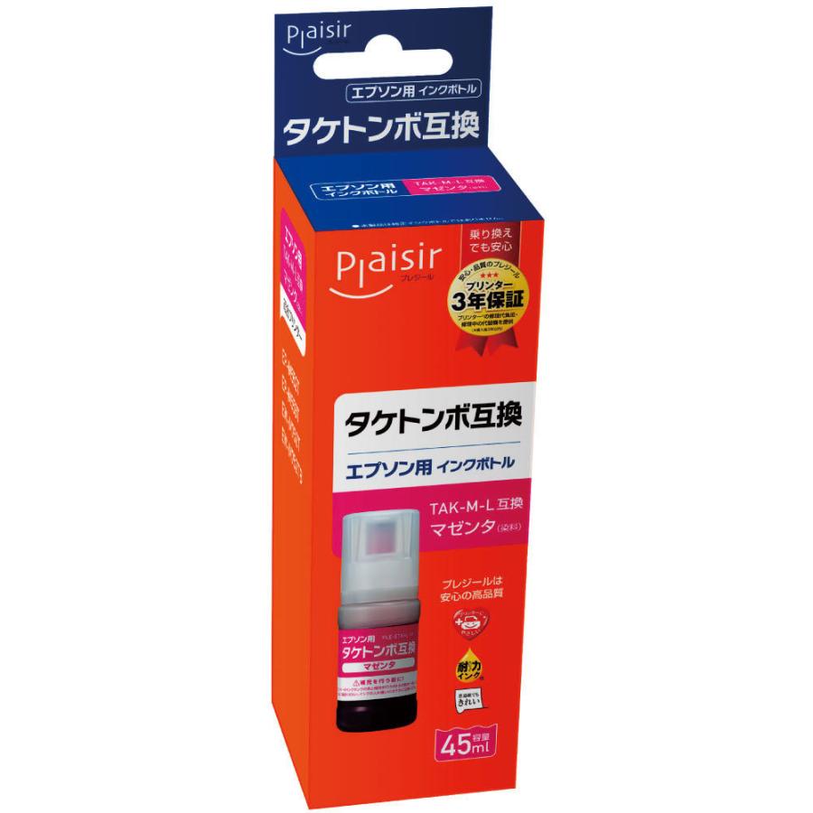 プレジール 互換プリンターインク [エプソン TAK-M-L]タケトンボ L 45ml互換 マゼンタ PLE-ETAKL-M 【864】 |  | 02