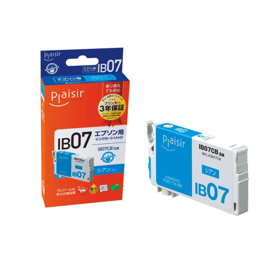 プレジール 互換プリンターインク [エプソン IB07CB]マウス互換(大容量) シアン BPL-EIB07CB 【864】 |  | 01