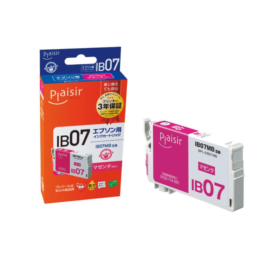 プレジール 互換プリンターインク [エプソン IB07MB]マウス互換(大容量) マゼンタ BPL-EIB07MB |  | 01