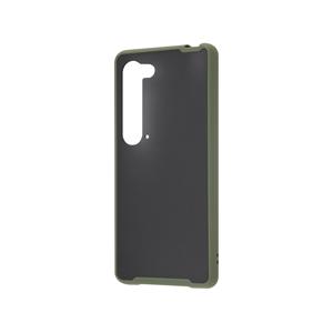 レイアウト AQUOS R5G 耐衝撃マットハイブリッド BABY SKIN カーキ RT-AQR5GBS3/G 【852】 | ray-out