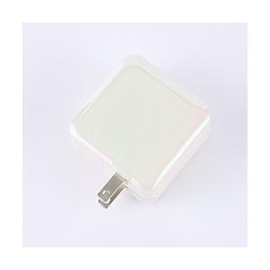 USB Type-C充電器　PD対応66W　3ポート（Type-C 2ポート、USB-A 1ポート）  オーロラホワイト APD66-C2A1G/AWH ［3ポート /USB Power Delivery対応 /GaN(窒化… | 