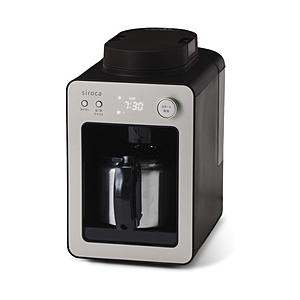 SIROCA 全自動コーヒーメーカー カフェばこ ステンレスサーバー シャンパンシルバー SC-A372(SN) ［全自動 /ミル付き］ | siroca