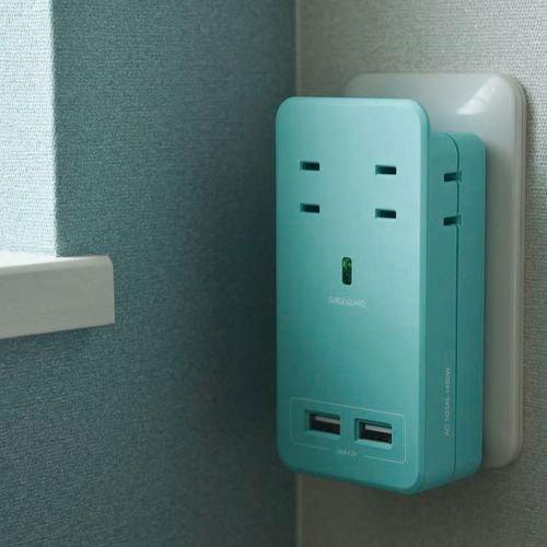 ファーゴ 電源タップ SATI COLOR  ライトブルー CT221LB ［2ポート］ 【852】 |  | 02