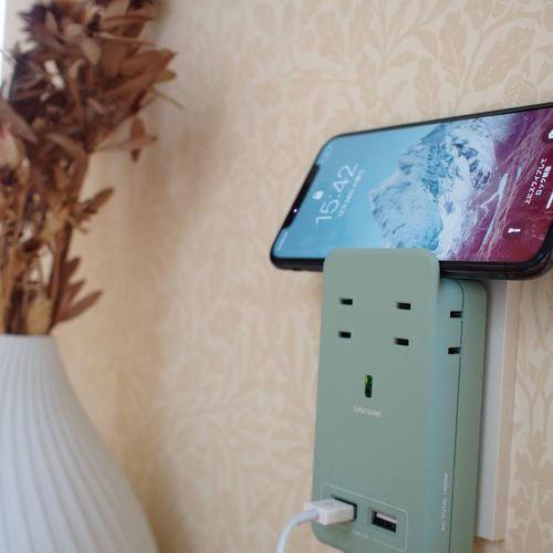 ファーゴ 電源タップ SATI COLOR  ライトグリーン CT221LG ［2ポート］ 【852】 |  | 02