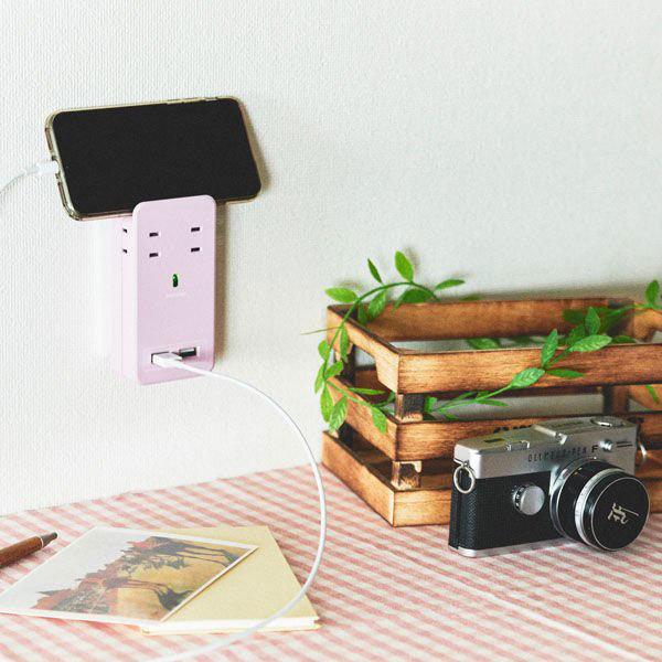 ファーゴ 電源タップ SATI COLOR  ピンク CT221PK ［2ポート］ |  | 02