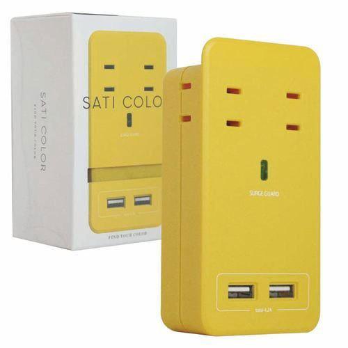 ファーゴ 電源タップ SATI COLOR  イエロー CT221YE ［2ポート］ 【852】 |  | 01