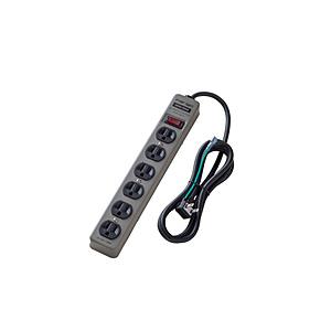 ファーゴ STEEL TAP AC6個口 ライトグレー 2M  ライトグレー CT620LGY ［2.0m /6個口 /スイッチ付き（一括）］ | 