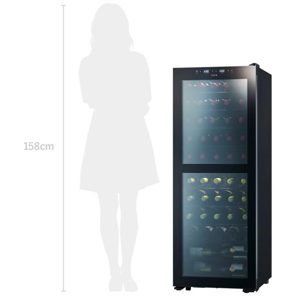 【基本設置料金セット】 さくら製作所 ワインセラー 「ZERO CLASS Smart」（51本）　SB51 ブラック 【お届け日時指定不可】 |  | 08
