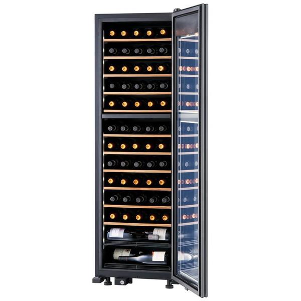 【基本設置料金セット】 さくら製作所 氷温冷蔵機能付き 日本酒＆ワインセラー 氷温 M2シリーズ 黒 LX63DM2Z-RH-B ［63本 /右開き］ 【お届け日時指定不可】 |  | 03