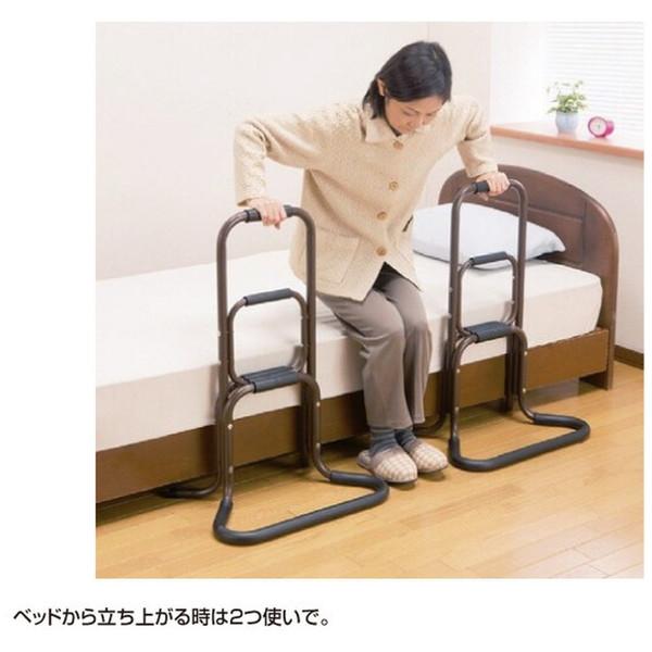 ファミリー・ライフ H.W アルミ製らくらく立ち上がり手すり 2個組  ブラウン 03109 |  | 03