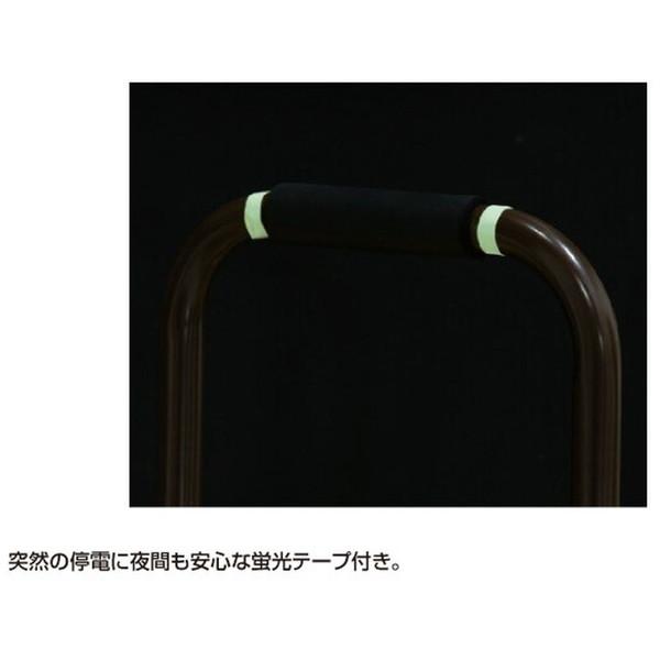 ファミリー・ライフ H.W アルミ製らくらく立ち上がり手すり 2個組  ブラウン 03109 |  | 05