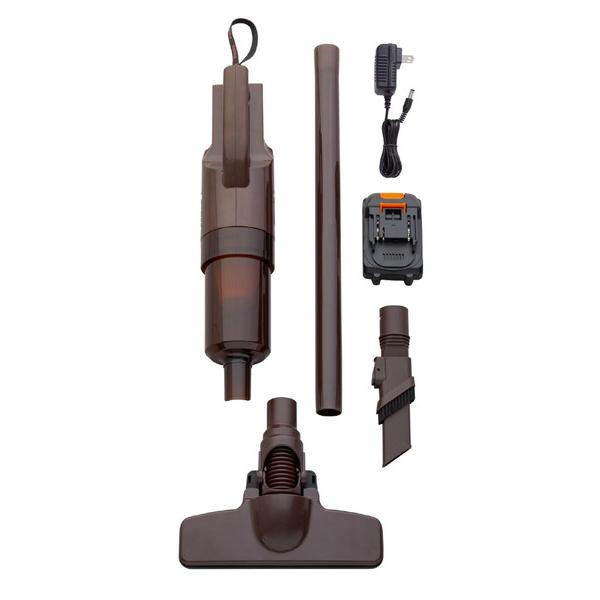 ファミリー・ライフ 充電式コードレスハイパワークリーナー 6点セット  ブラウン 0423020 ［紙パックレス式 /コードレス］ |  | 09